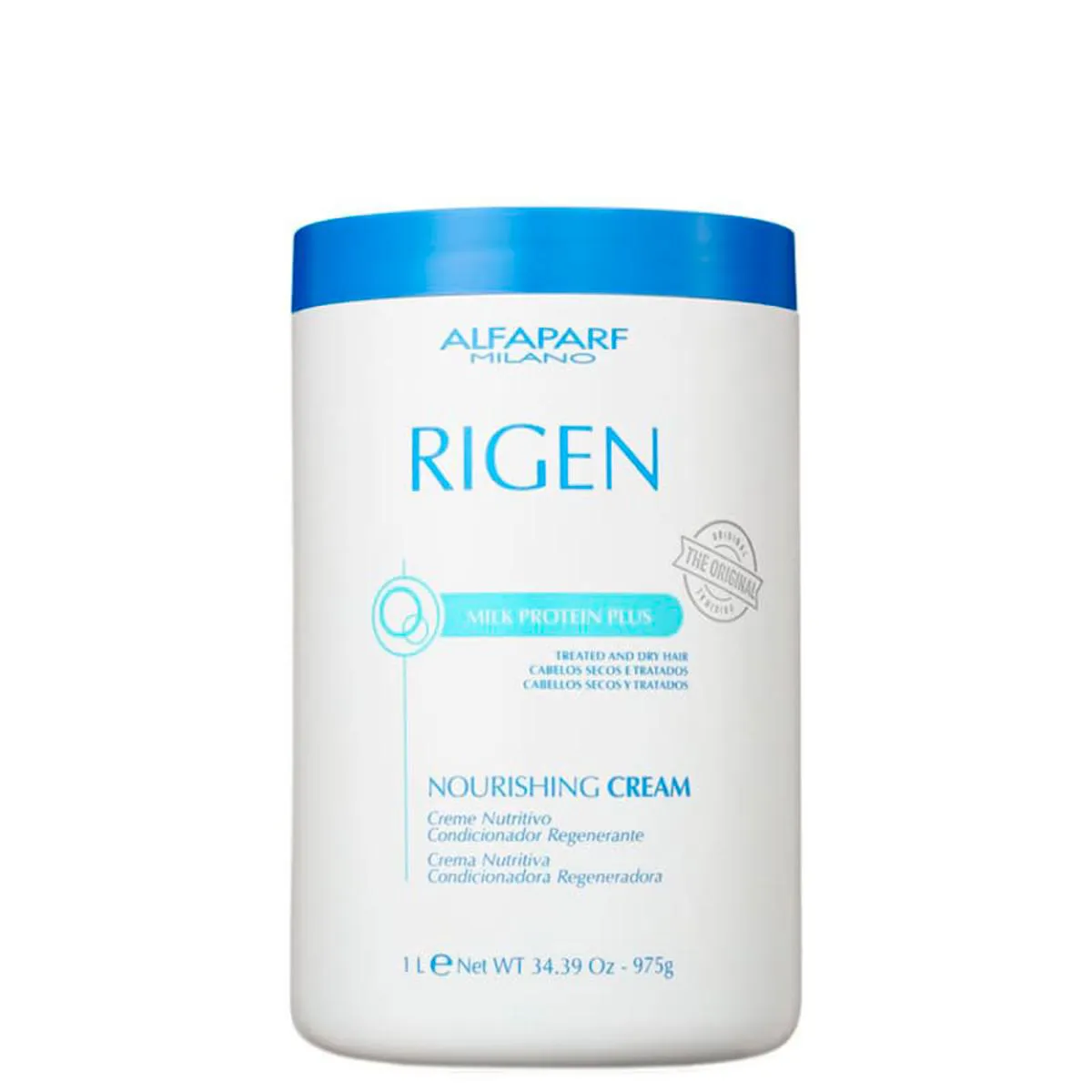 Alfaparf Rigen Milk Protein Plus - Máscara De Nutrição 1L