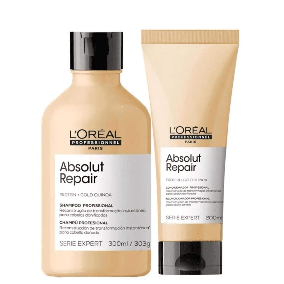 KIT GOLD QUINOA SHAMPOO 300ML E CONDICIONADOR 200ML