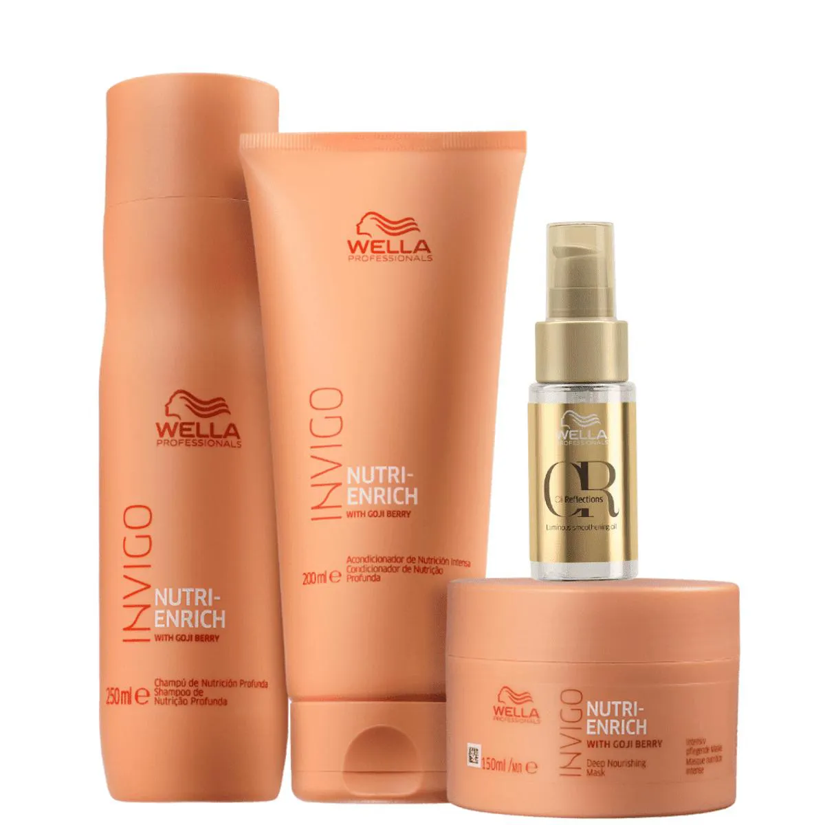 Kit Shampoo, Condicionador, Máscara E Oil Reflections  - Wella