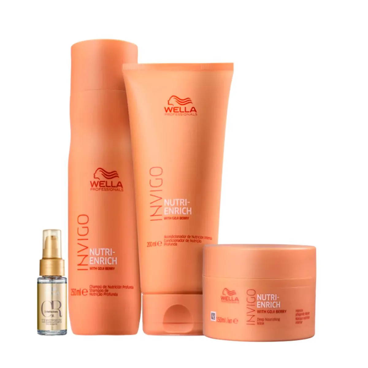 Kit Enrich Shampoo, Condicionador, Máscara E Oil Reflections - Wella