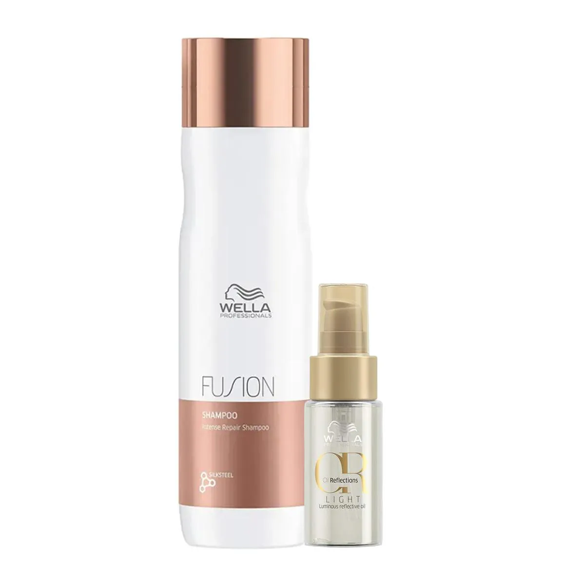 Kit Fusion Shampoo 250ml E Oil Reflections Light 30ml - Wella