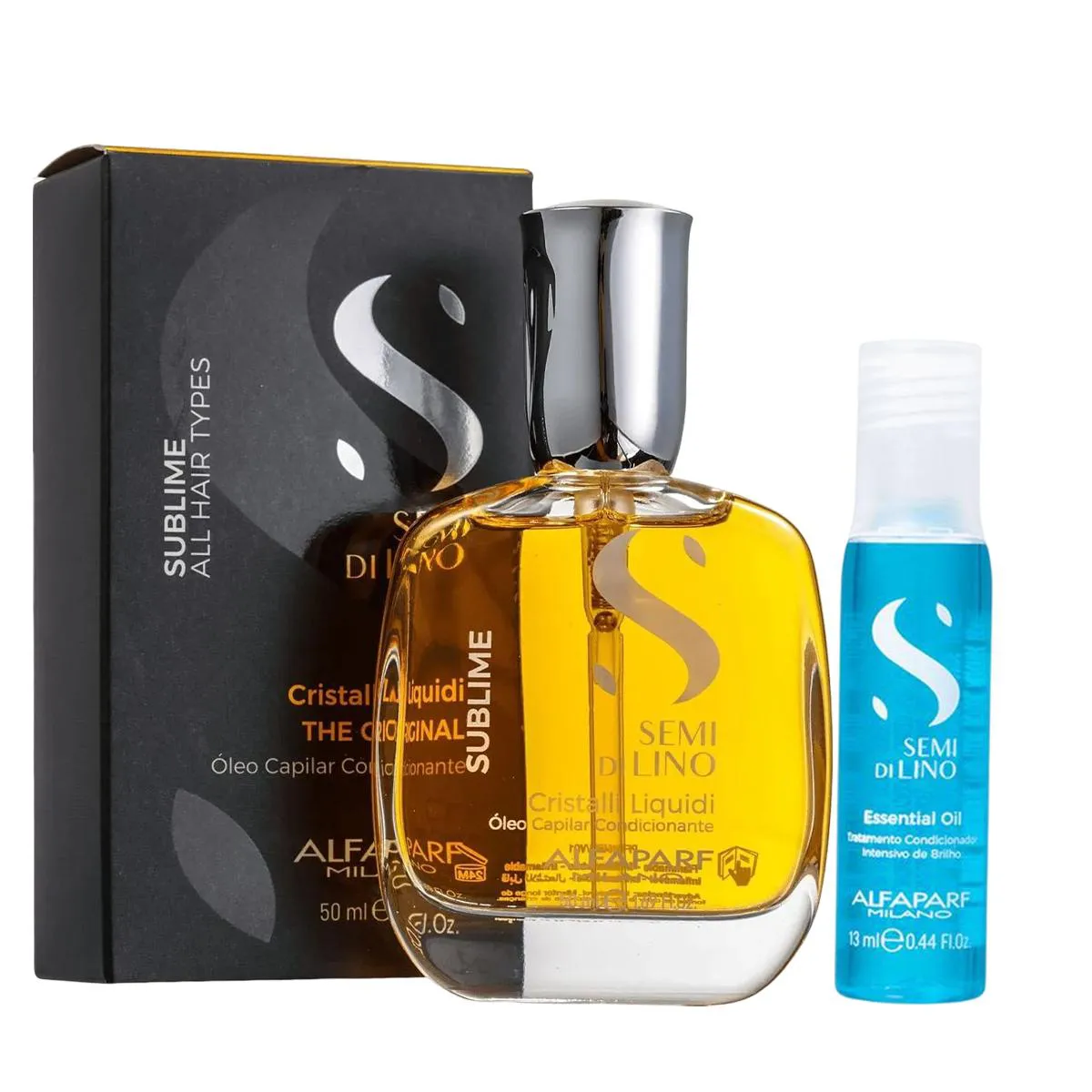 Kit Alfaparf Reparador De Pontas 50ml E Ampola Semi Di Lino