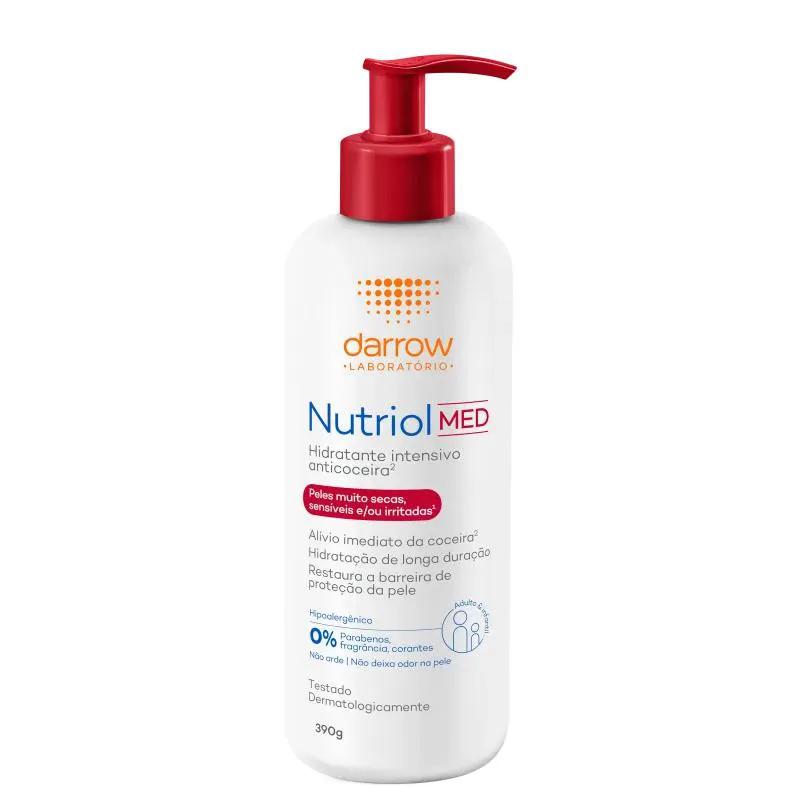 LOçãO HIDRATANTE CORPORAL INTENSIVA ANTICOCEIRA NUTRIOL MED DARROW 390G