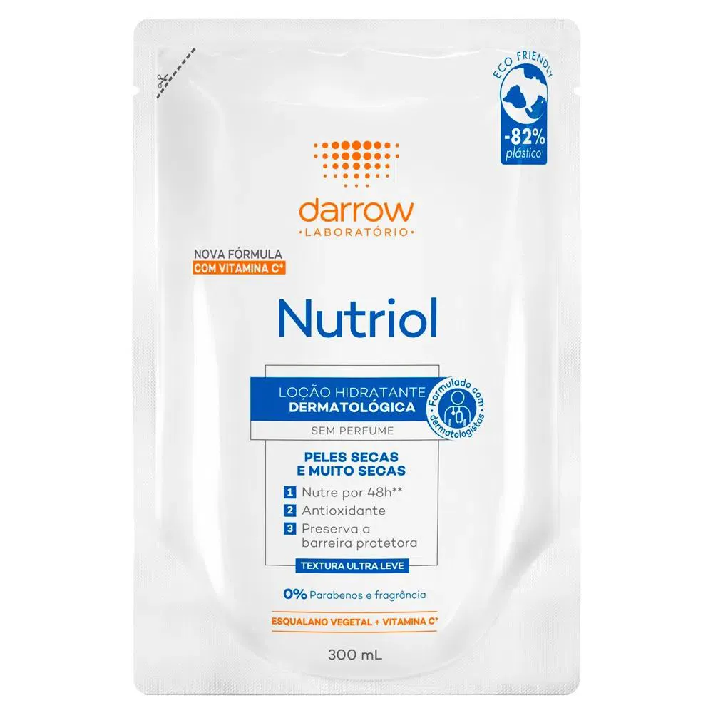 REFIL HIDRATANTE CORPORAL NUTRIOL DARROW SEM PERFUME 300ML