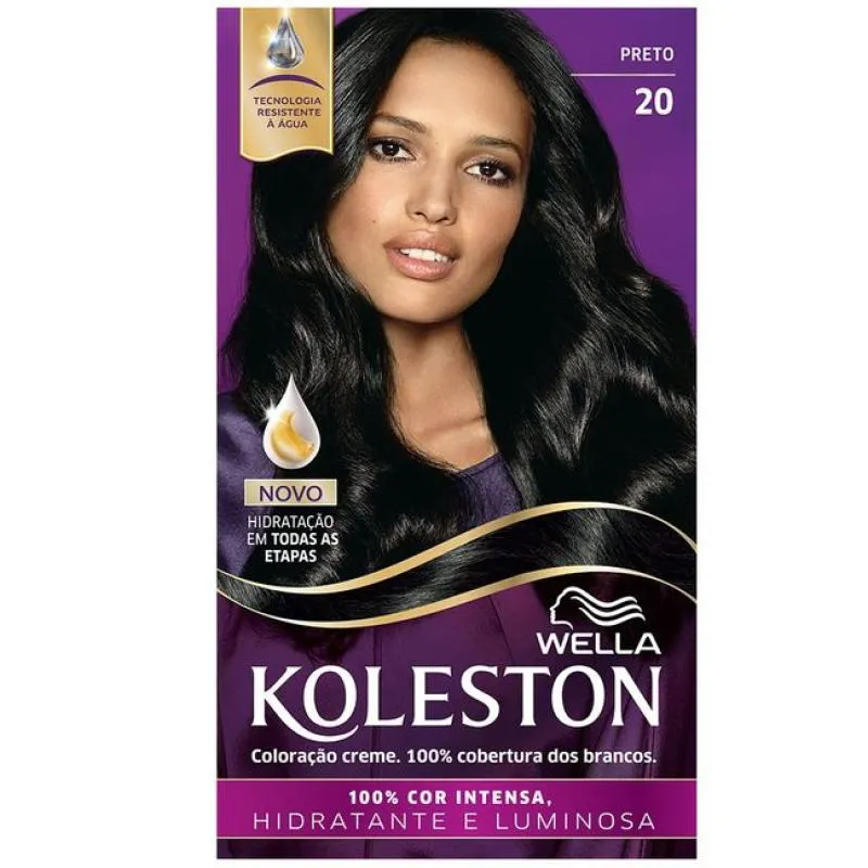 TINTURA CREME KOLESTON 20 PRETO 1 UNIDADE