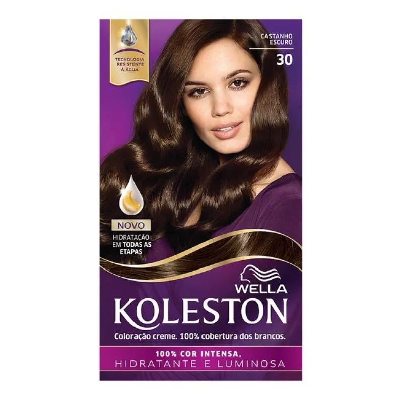TINTA DE CABELO KOLESTON CASTANHO ESCURO 30 55G