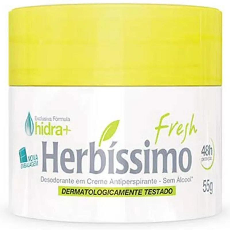 Desodorante Antitranspirante Creme Herbíssimo Fresh 55g 