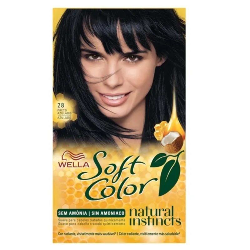 TINTA  SOFT COLOR 28 PRETO AZULADO 35G