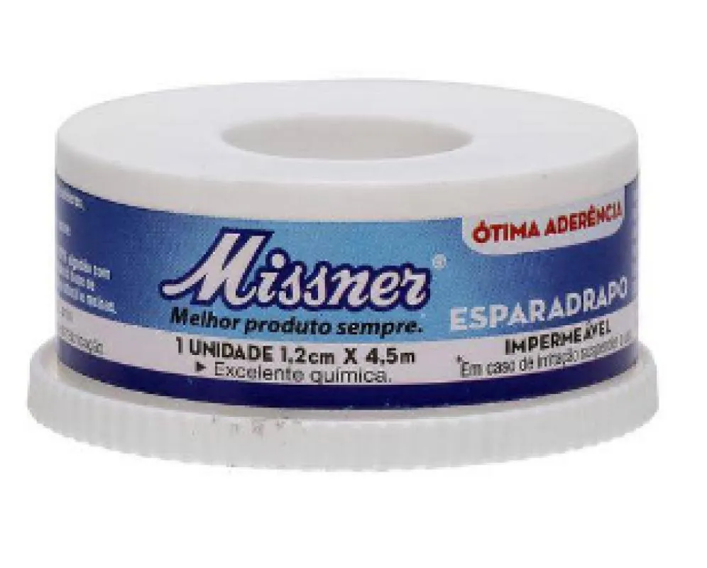 ESPARADRAPO IMPERMEáVEL BRANCO 1,2CMX4,5M MISSNER