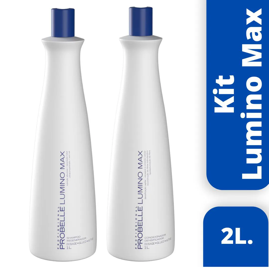 KIT LUMINO MAX 1L SHAMPOO + CONDICIONADOR PROBELLE