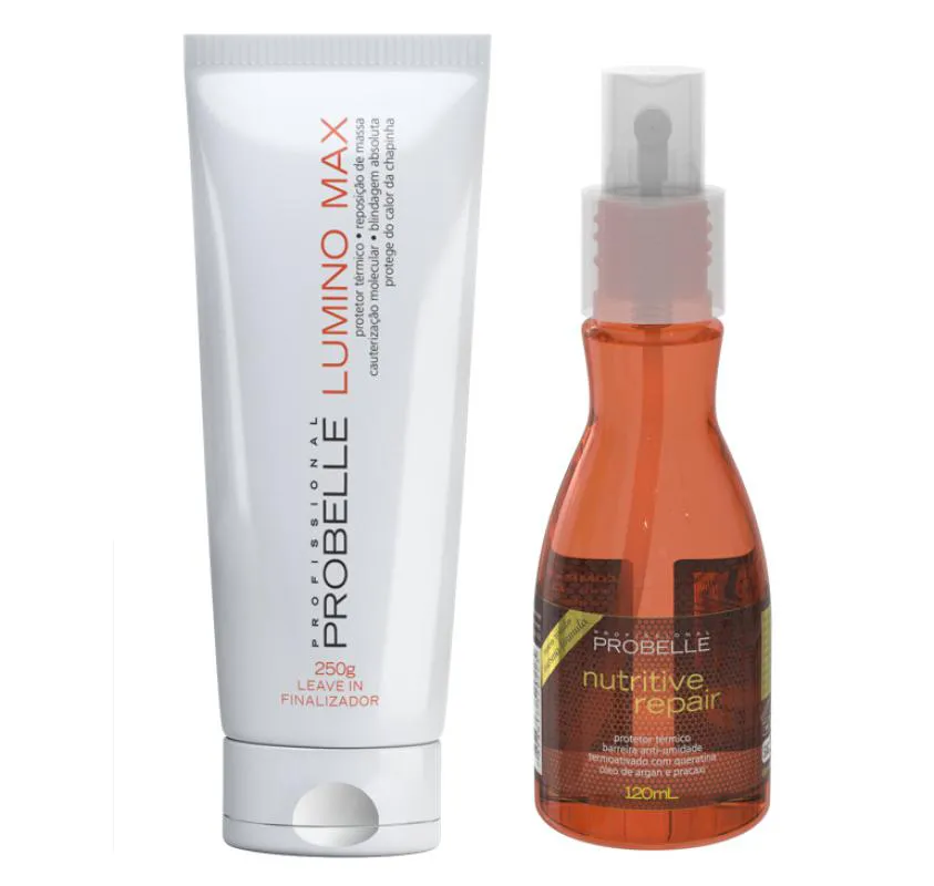 KIT LEAVE IN LUMINO MAX 250G E NUTRITIVE 120ML PROBELLE