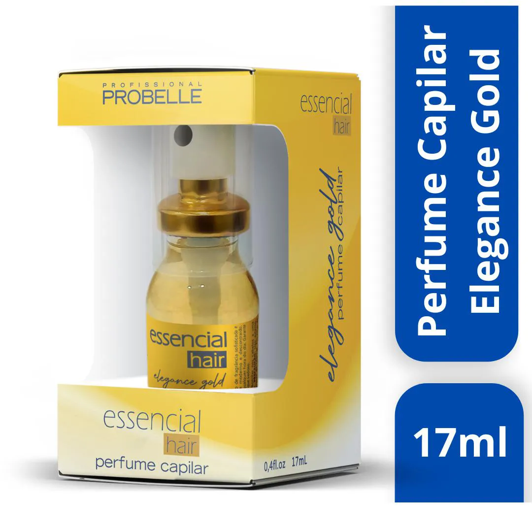 PERFUME CAPILAR ELEGANCE GOLD 17ML UNIDADE PROBELLE