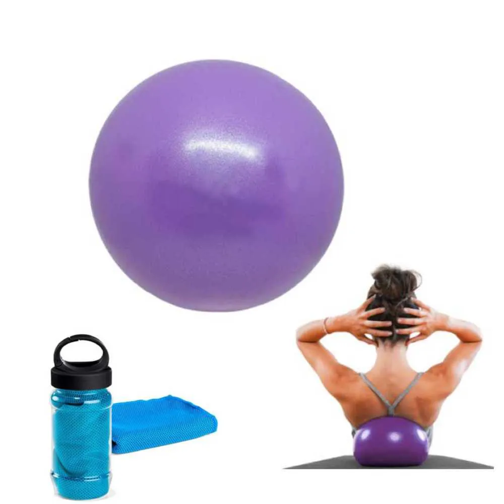 MINI BOLA DE PILATES YOGA FISIO ANTIDERRAPANTE 25CM E TOALHA