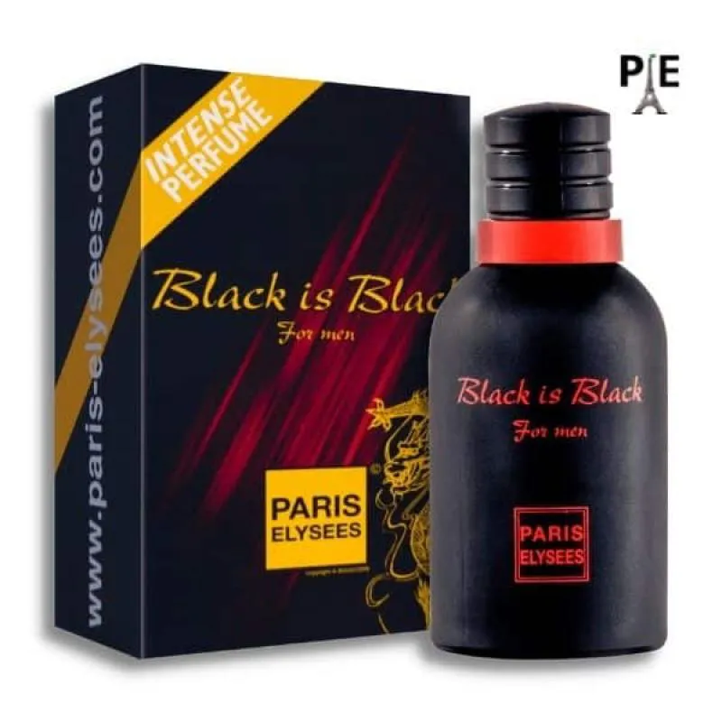 PERFUME BLACK IS BLACK PARIS ELYSEES PERFUME MASCULINO