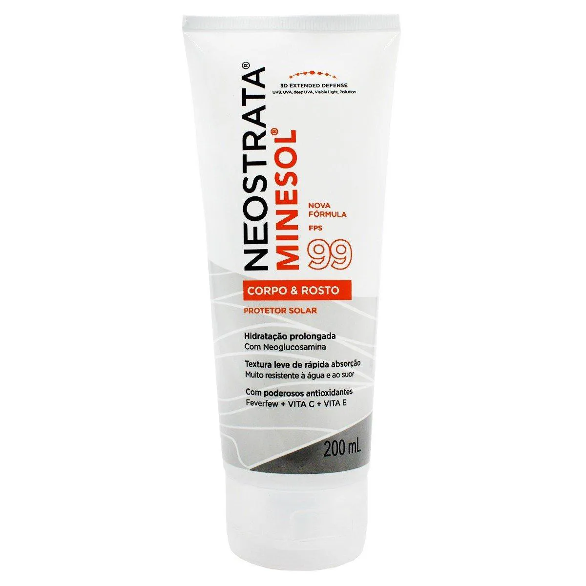 PROTETOR SOLAR NEOSTRATA MINESOL CORPO E ROSTO FPS 99 200ML