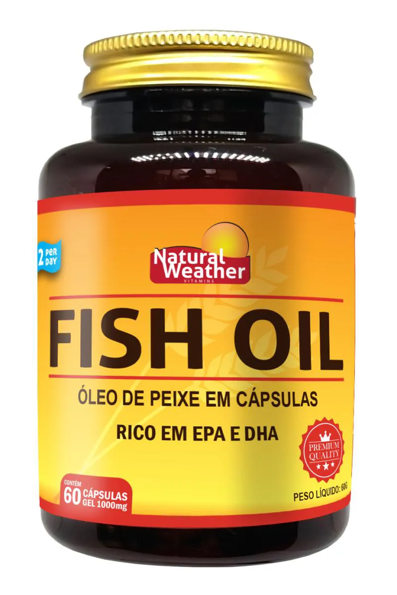 ÔMEGA 3 FISH OIL 1000MG NATURAL WEATHER - 60 CáPSULAS