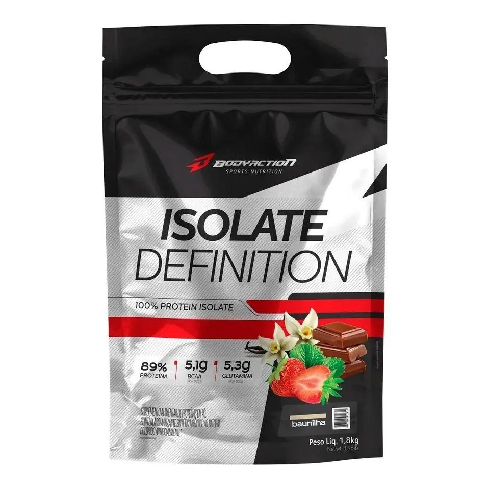 Proteína Isolada em Pó Body Action Isolate Definition Baunilha Refil 1,8kg