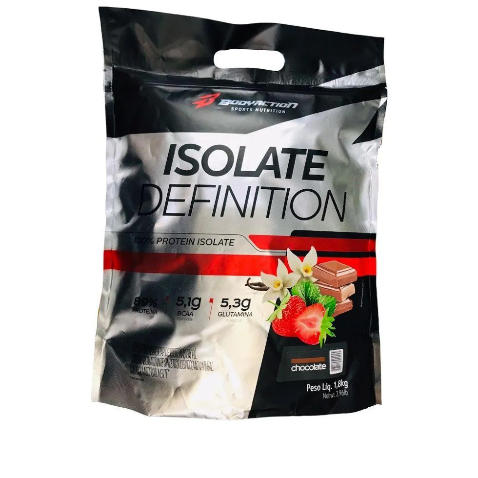 Proteína Isolada em Pó Body Action Isolate Definition Chocolate Refil 1,8kg 