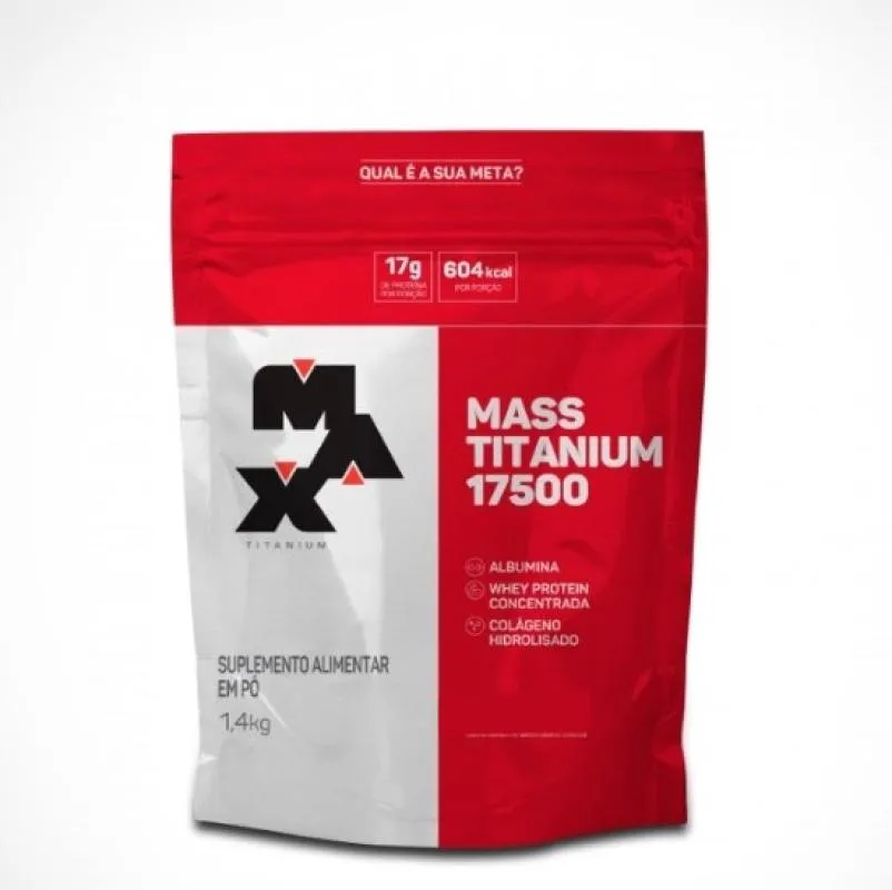 Hipercalórico Max Titanium Mass Titanium 17500 Leite Condensado 1,4kg 