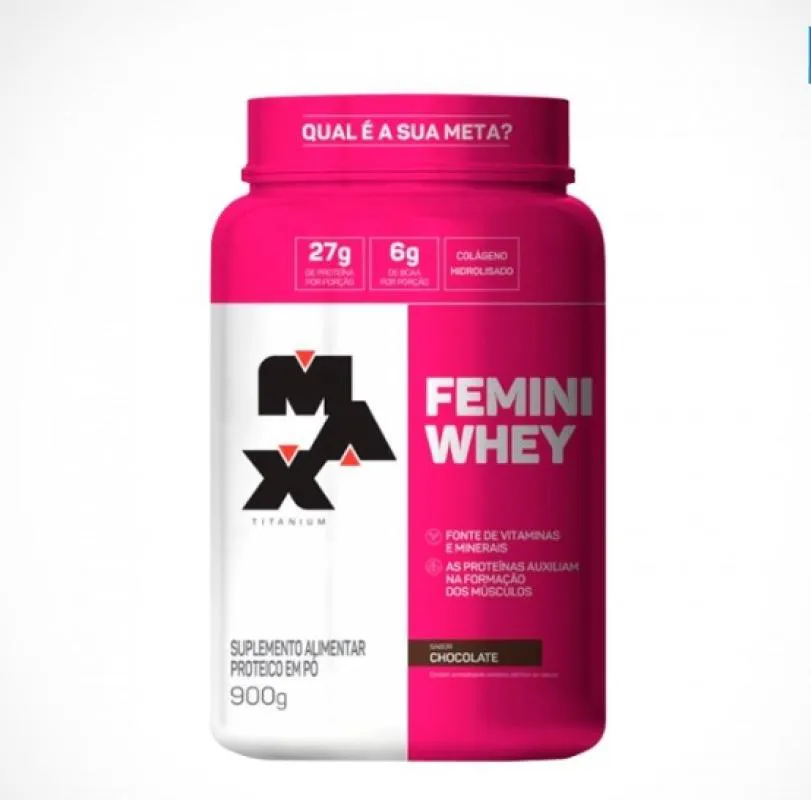 Whey Protein Femini Max Titanium Chocolate 900g 