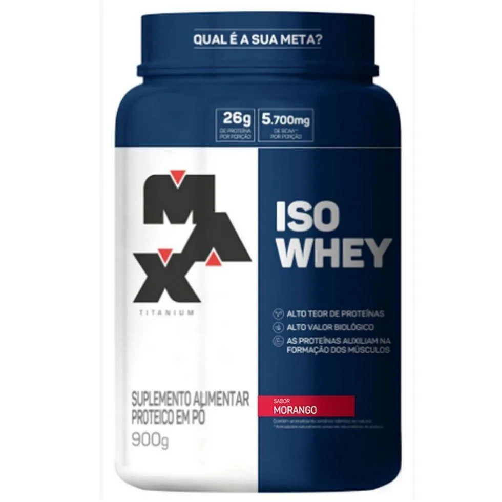 ISO WHEY (900G) - SABOR: MORANGO