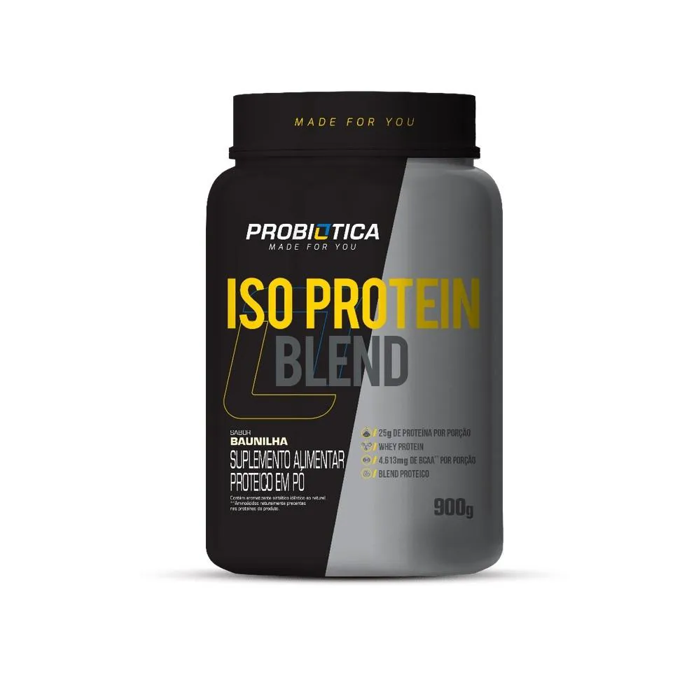 Whey Protein Probiótica Iso Protein Blend Baunilha 900g 