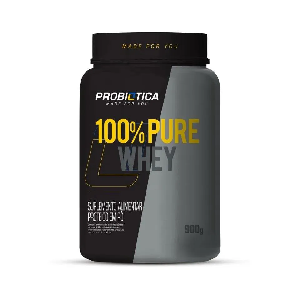 100% PURE WHEY (900G) - NOVA FóRMULA - SABOR: CHOCOLATE
