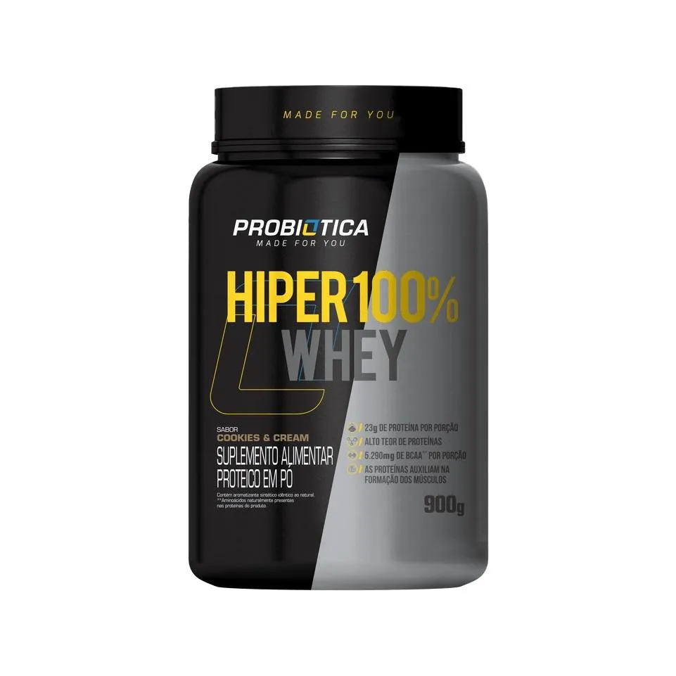 HIPER 100% WHEY POTE (900G) - SABOR: COOKIES AND CREAM