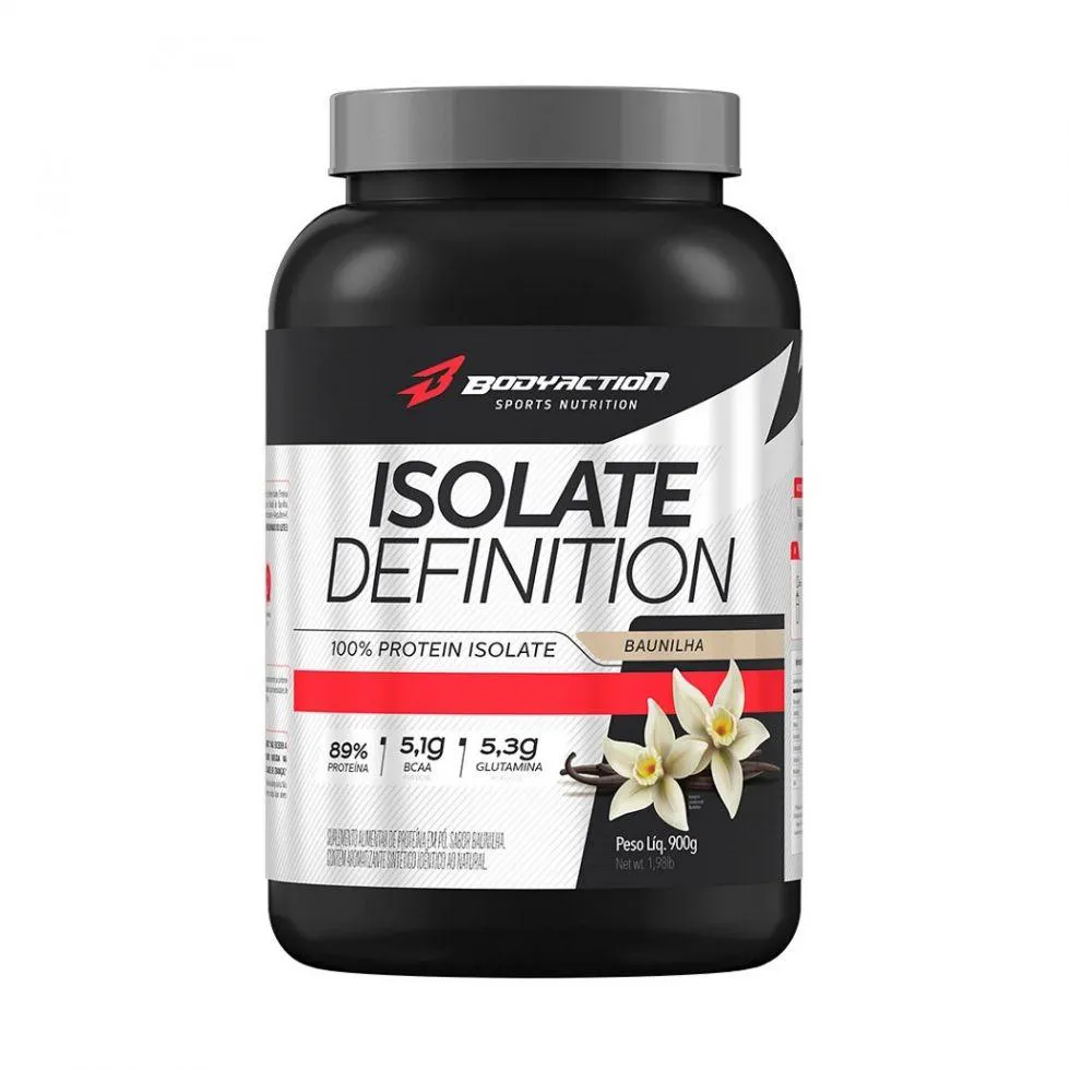 Proteína Isolada em Pó Body Action Isolate Definition Baunilha 900g 