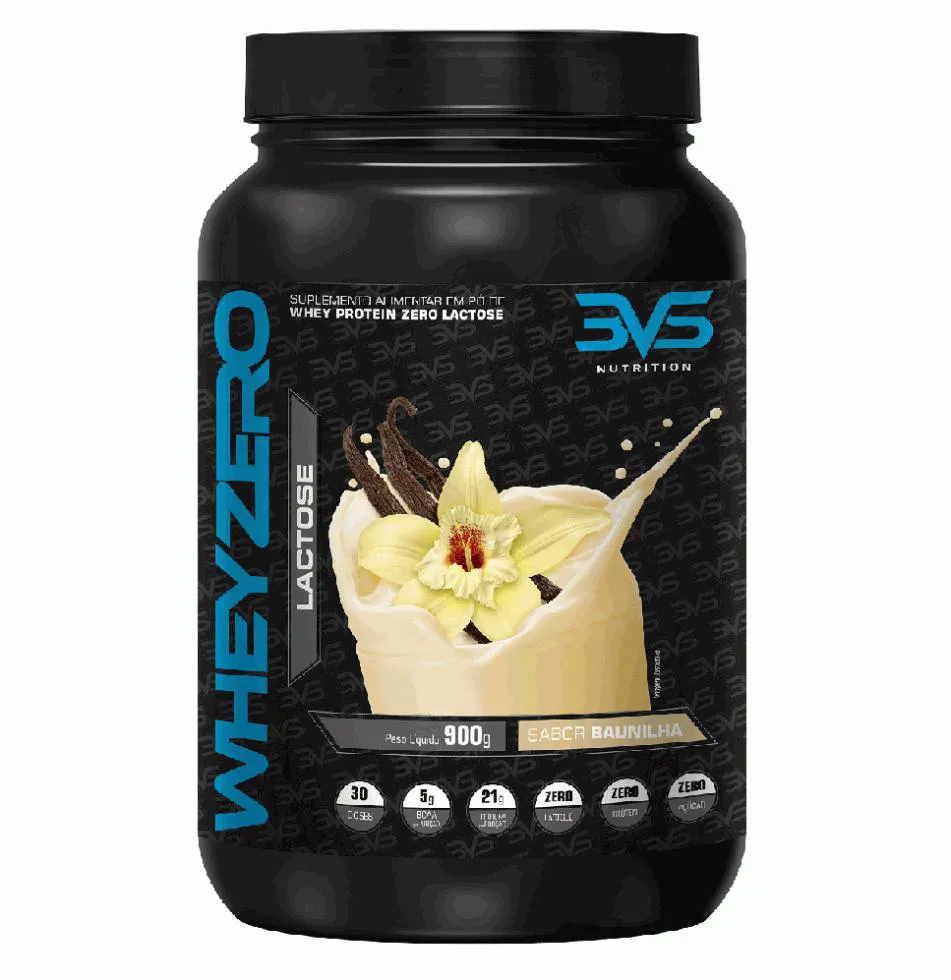WHEY ZERO LACTOSE (900G) - SABOR: BAUNILHA