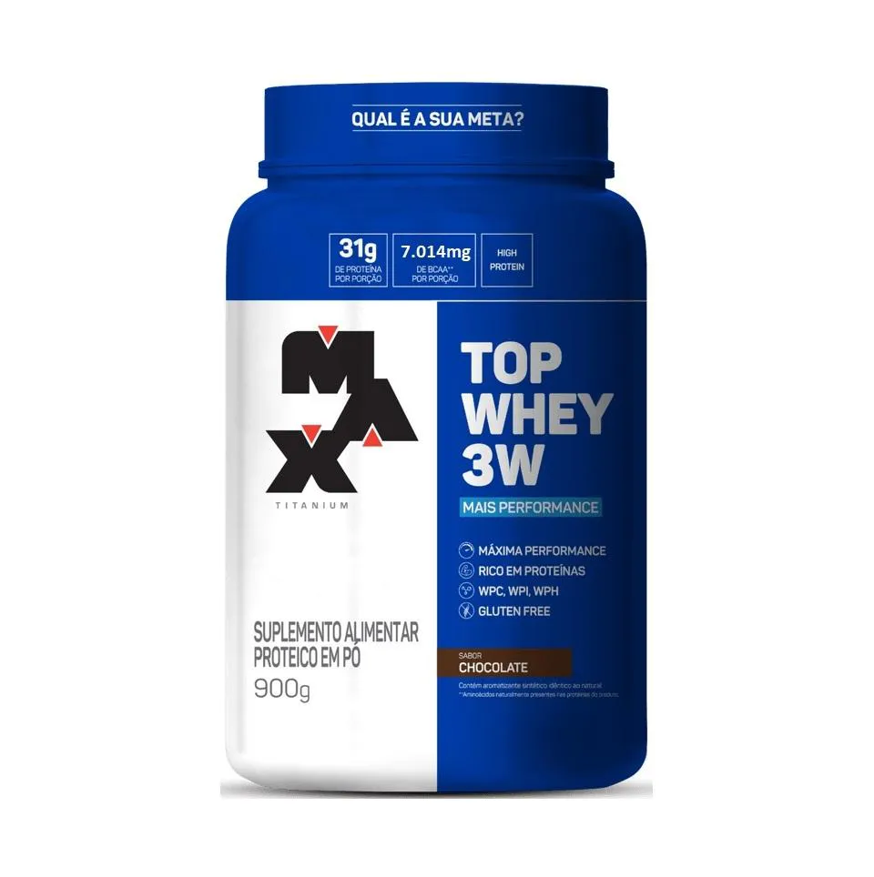 TOP WHEY 3W (900G) - SABOR: MAIS PERFORMANCE - CHOCOLATE