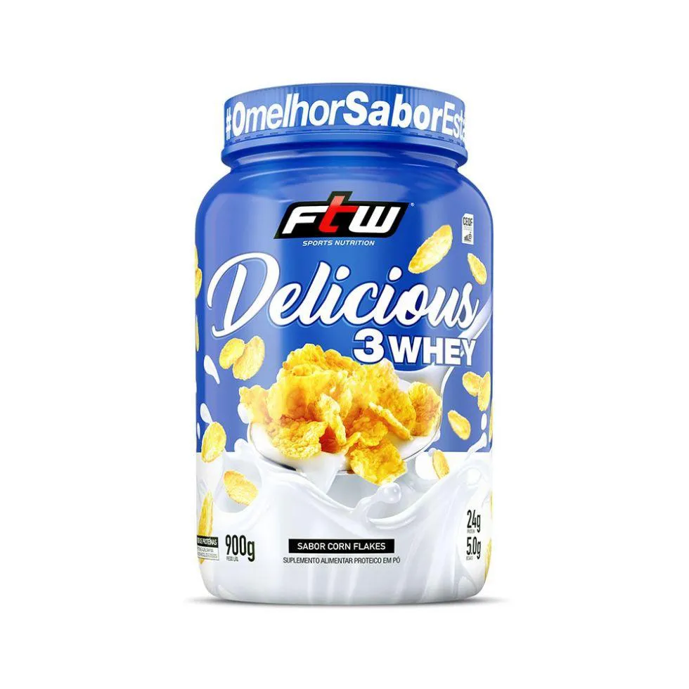 DELICIOUS 3WHEY (900G) - SABOR: CORN FLAKES