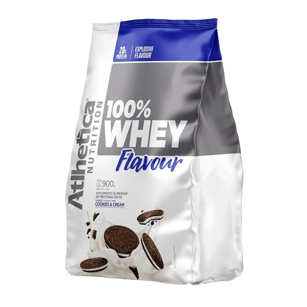 100% WHEY FLAVOUR REFIL (900G) - SABOR: COOKIES E CREAM