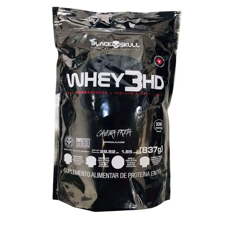 WHEY 3HD REFIL (837G) - NOVA FóRMULA - SABOR: BAUNILHA