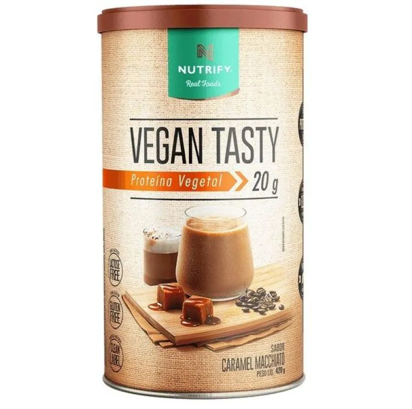 Proteína Vegetal em Pó Nutrify Vegan Tasty Caramel Macchiato 420g