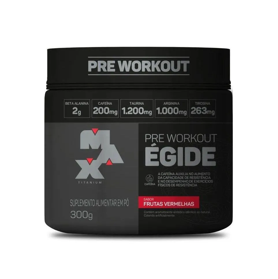 Pré-Treino Égide Max Titanium Frutas Vermelhas 300g