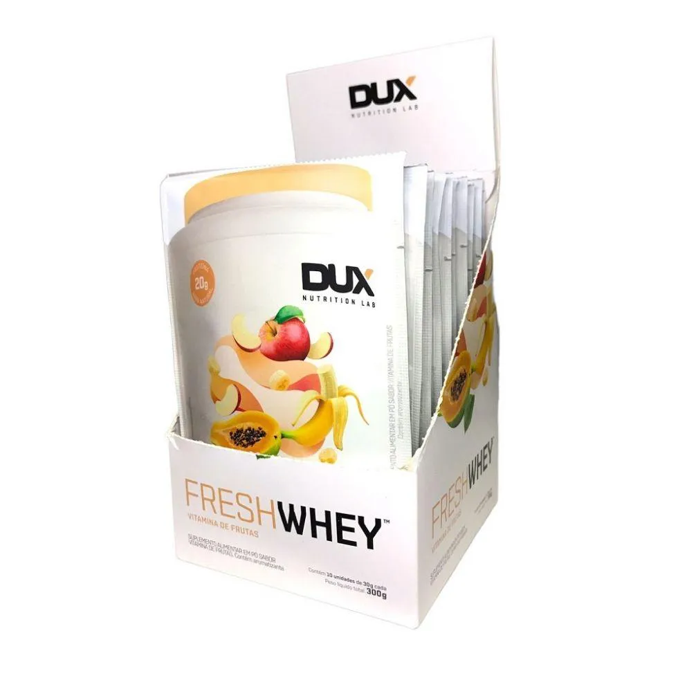 FRESH WHEY DISPLAY 290G (10 SACHêS DE 29G) - SABOR: VITAMINA DE FRUTAS (300G)