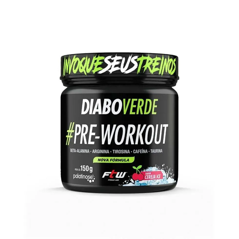DIABO VERDE PRE-WORKOUT (150G) - SABOR: CEREJA ICE