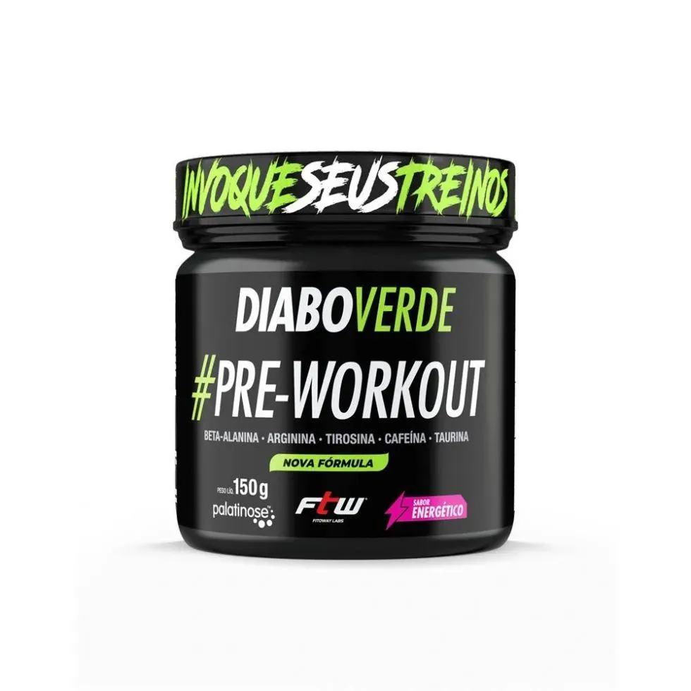 Pré-Treino FTW Diabo Verde Insano Energy Drink 150g