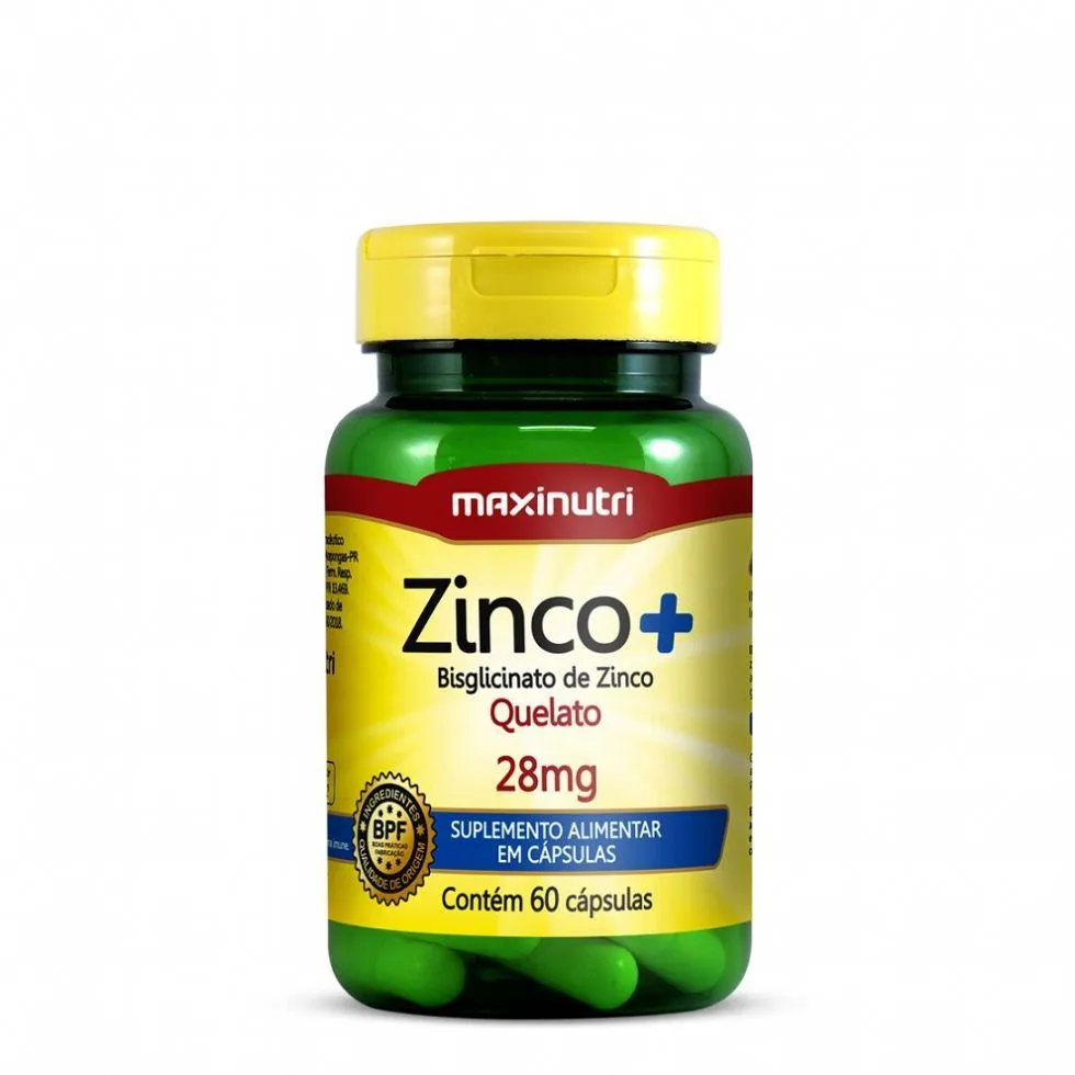 ZINCO + BISGLICINATO DE ZINCO QUELATO 28MG (60 CAPS) - PADRãO: ÚNICO ...