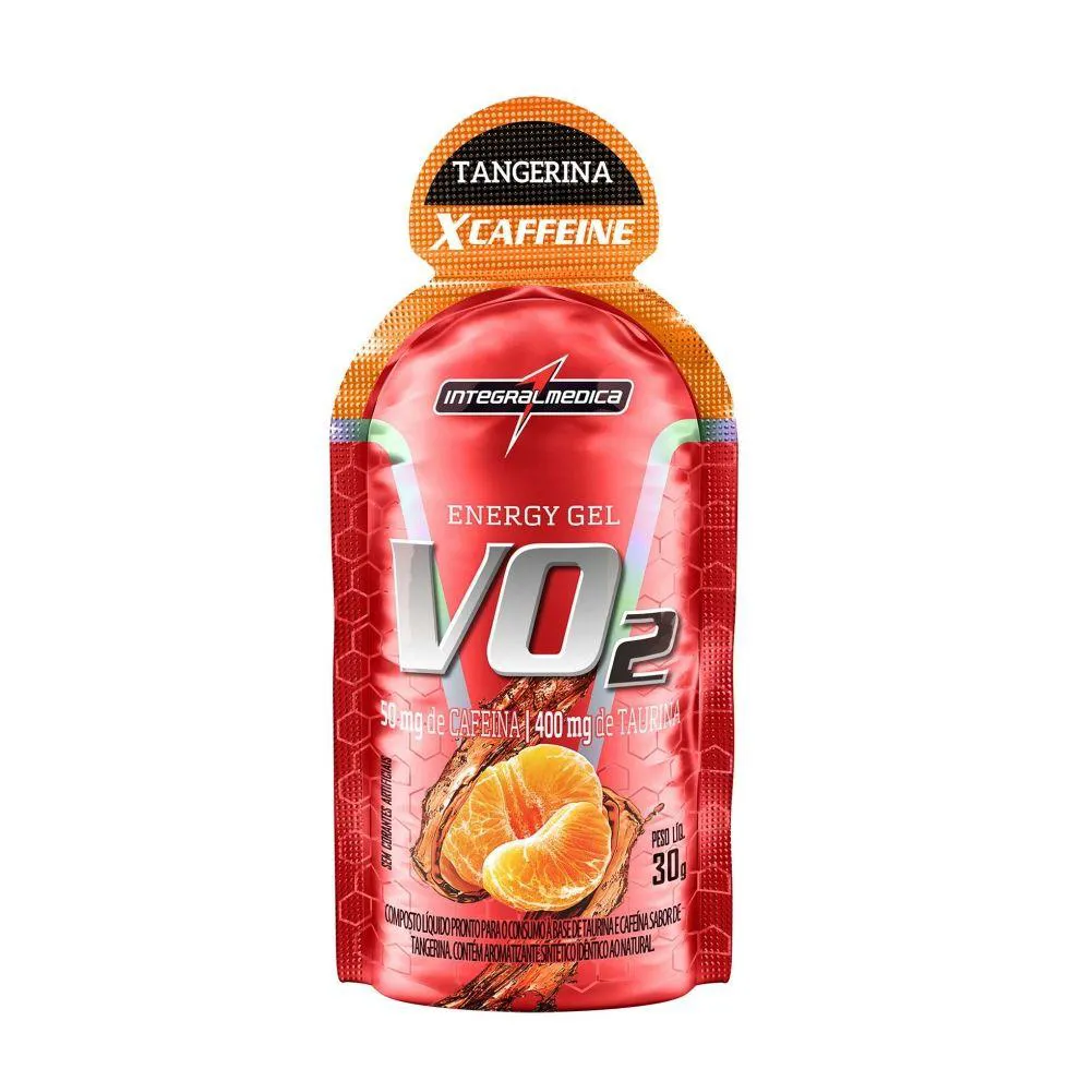 Energético em Gel Integralmédica Vo2 X-Caffeine Tangerina 30g 