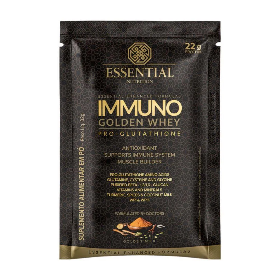Whey Protein Essential Nutrition Immuno Whey Golden Milk Sachê 32g