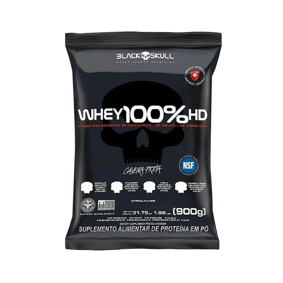 WHEY 100% HD REFIL (900G) - SABOR: CHOCOLATE