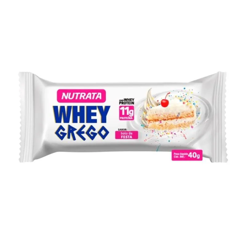 WHEY GREGO BAR (40G) - SABOR: BOLO DE FESTA