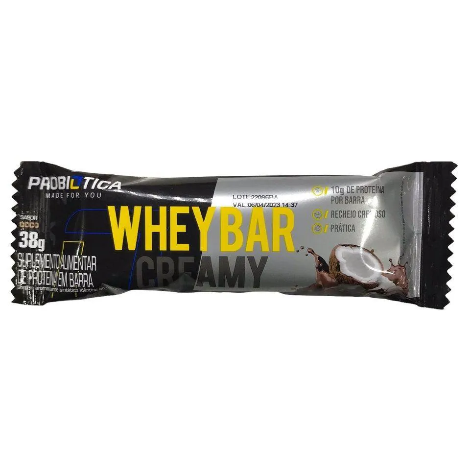 WHEY BAR CREAMY (38G) - SABOR: COCO