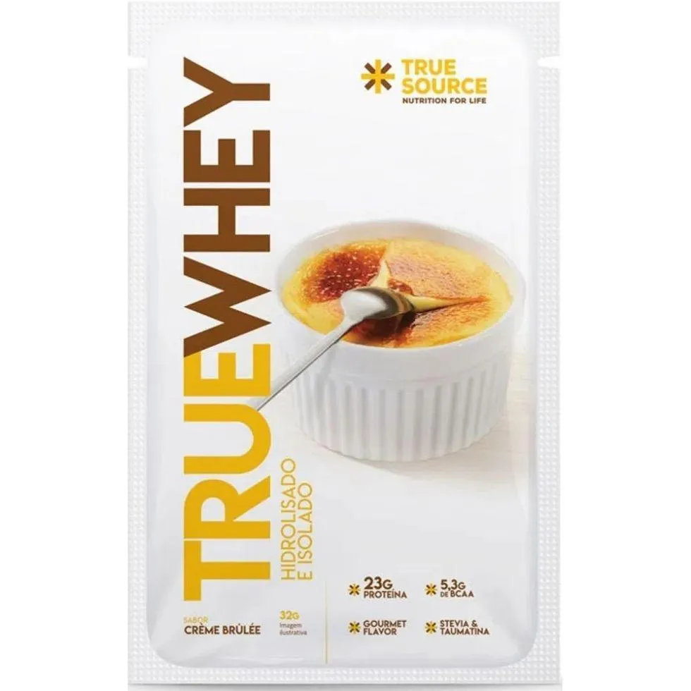 TRUE WHEY (32G) - HIDROLISADO E ISOLADO - SABOR: VANILLA CREME BRULLE