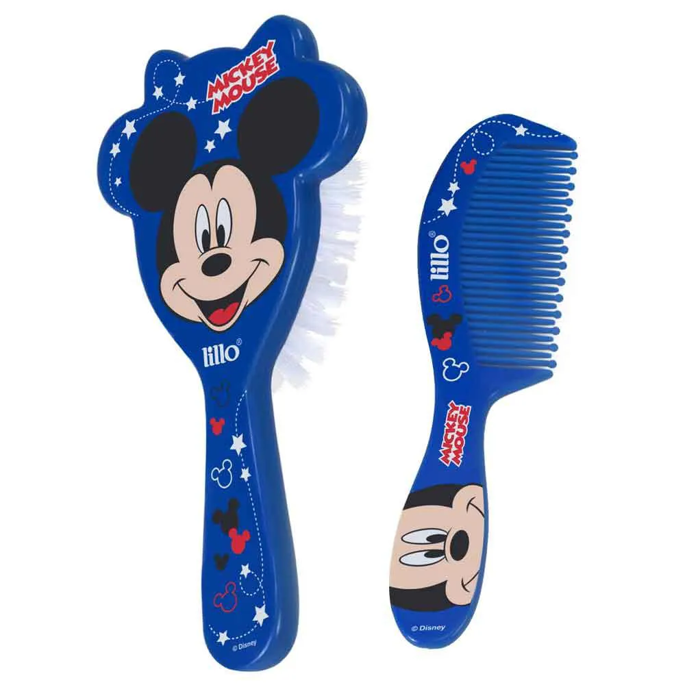 CONJUNTO ESCOVA E PENTE DE CABELO MICKEY AZUL - LILLO