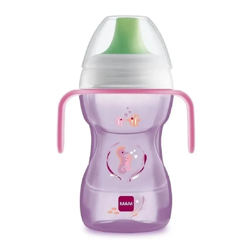 COPO DE TRANSIçãO INFANTIL FUN TO DRINK 270ML 8M+ ROSA - MAM