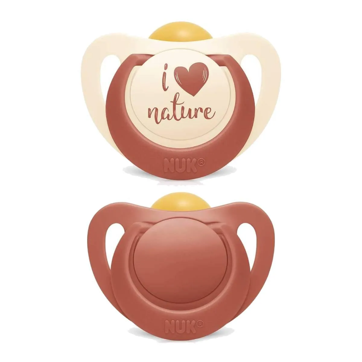 KIT 2 CHUPETAS FOR NATURE LATEX 0-6 MESES MARROM - NUK