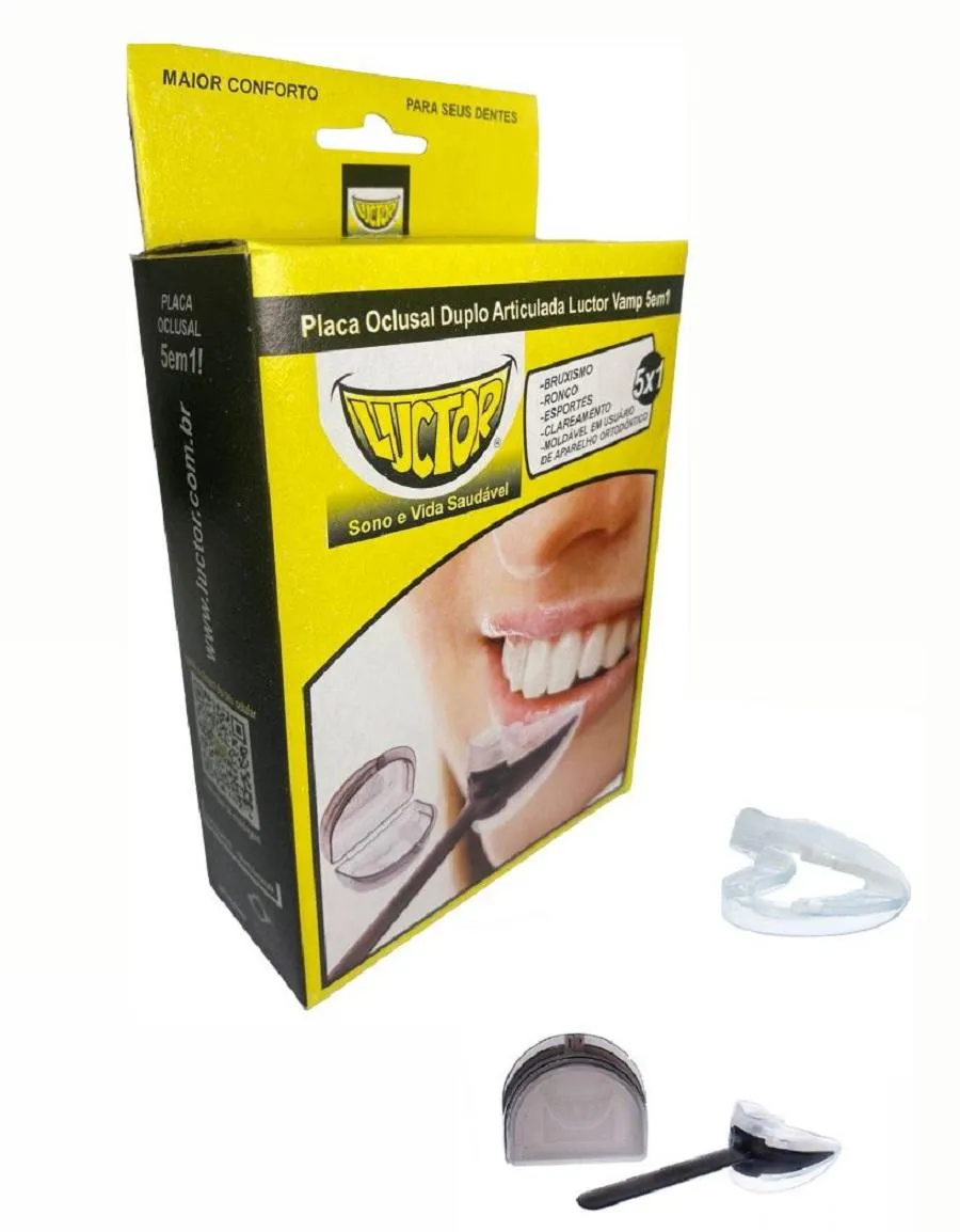 PLACA MIORRELAXANTE BRUXISMO RONCO CLAREAMENTO ESPORTE MOLDAVEL USUáRIO DE APARELHO 5EM1